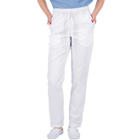 Komfortné pracovné nohavice ALESSI UNISEX – biela - Veľkosť:L