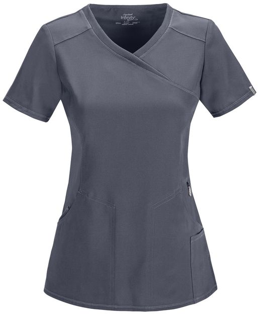 Zdravotnícke oblečenie - Dámske zdravotnícke blúzy - Zdravotnícka blúza pre lekárky  INFINITY - cínová | medical-uniforms