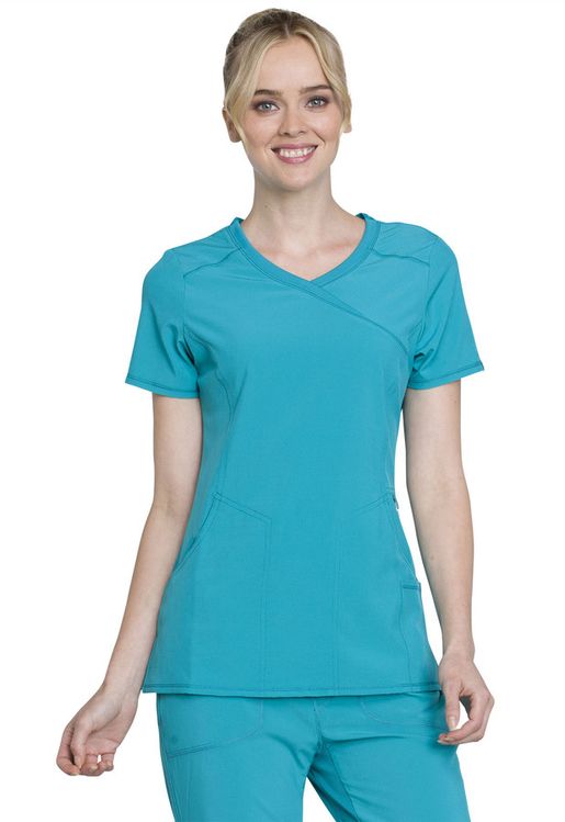Zdravotnícke oblečenie - Dámske zdravotnícke blúzy - Zdravotnícka blúza pre lekárky  INFINITY - modrozelená | medical-uniforms