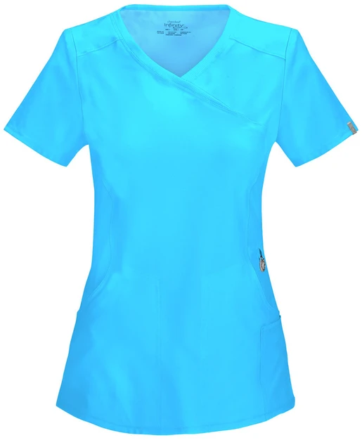 Zdravotnícke oblečenie - Dámske zdravotnícke blúzy - Zdravotnícka blúza pre lekárky  INFINITY - tyrkysová | medical-uniforms