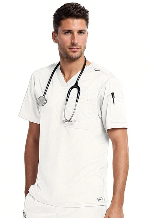 Zdravotnícke oblečenie - Jednofarebné - Zdravotnícka blúza pre lekárov Grey´s Anatomy - biela | medical-uniforms