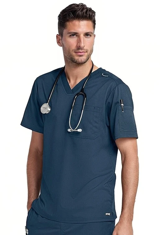Zdravotnícke oblečenie - Jednofarebné - Zdravotnícka blúza pre lekárov Grey´s Anatomy - cínová | medical-uniforms
