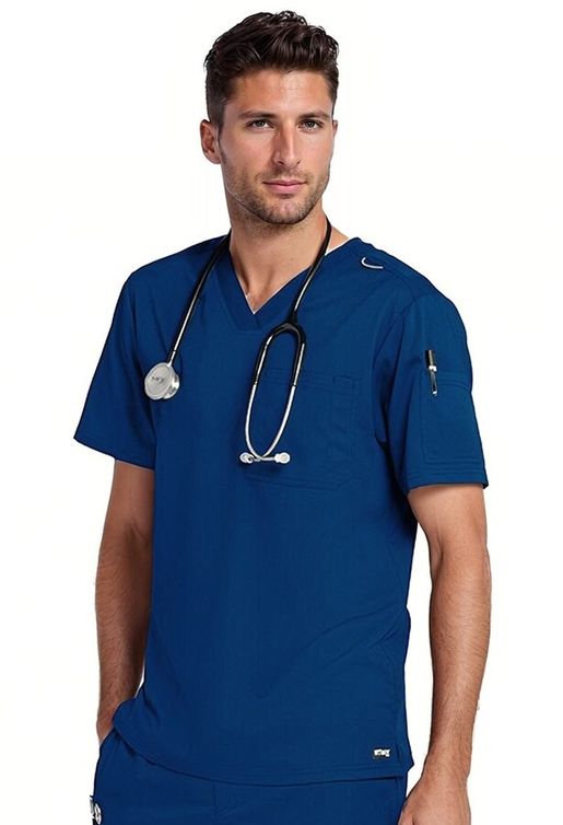 Zdravotnícke oblečenie - Jednofarebné - Zdravotnícka blúza pre lekárov Grey´s Anatomy - námornícka modrá | medical-uniforms