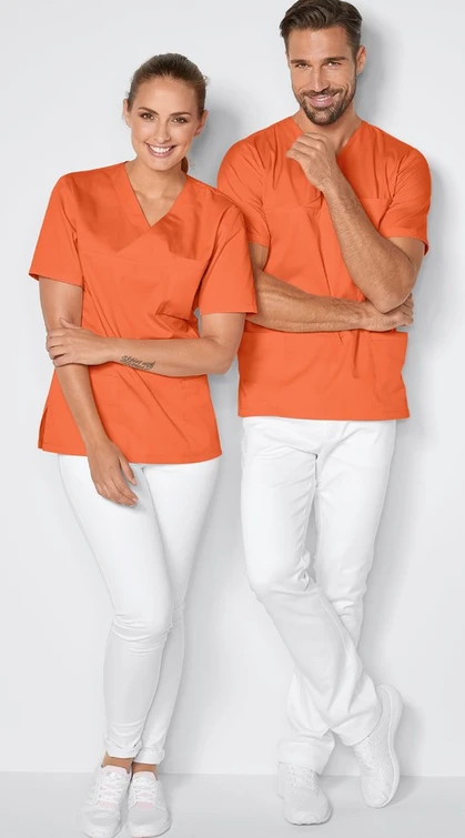 Zdravotnícke oblečenie - 7days - blúzy - Unisex zdravotnícka blúza UNISEX 95° - oranžová | Medical-uniforms.sk