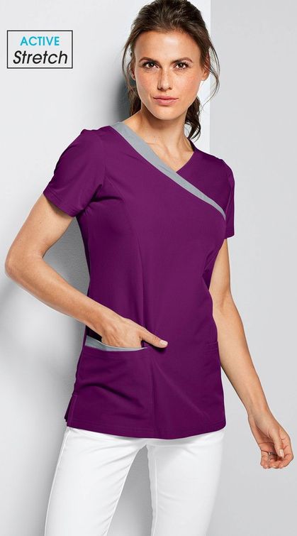 Zdravotnícke oblečenie - 7days - blúzy - Dámska zdravotnícka blúza ACTIVE STRETCH - čučoriedka | Medical-uniforms.sk
