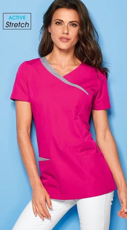Zdravotnícke oblečenie - 7days - blúzy - Dámska zdravotnícka blúza ACTIVE STRETCH - ružová | Medical-uniforms.sk
