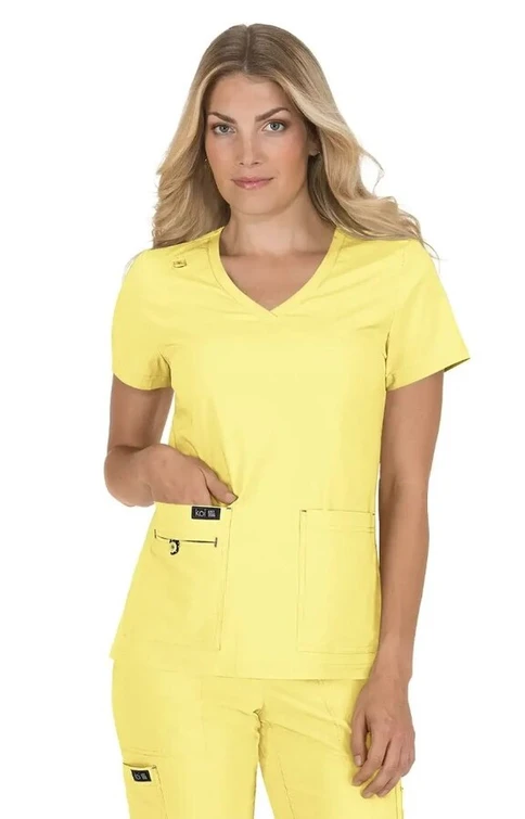 Zdravotnícke oblečenie - Koi - blúzy - Dámska zdravotnícka blúza BECCA TOP - žltá | medical-uniforms