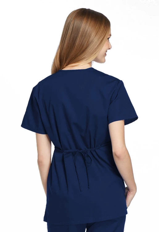 Zdravotnícke oblečenie - Dámske zdravotnícke blúzy - Dámska blúza Cherokee so zaväzovaním - námornícka modrá | medical-uniforms