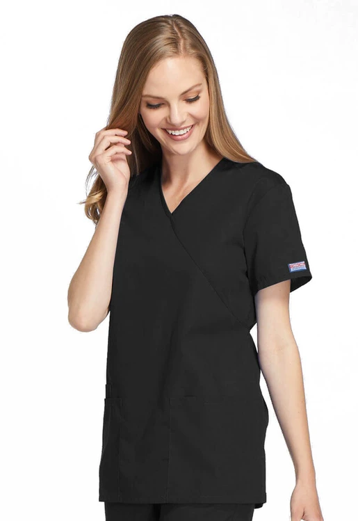 Zdravotnícke oblečenie - Dámske zdravotnícke blúzy - Dámska blúza Cherokee so zaväzovaním - čierná | medical-uniforms