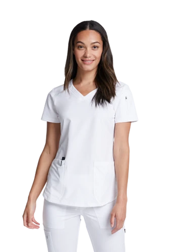 Zdravotnícke oblečenie - Dámske zdravotnícke blúzy - Dámska zdravotnícka blúza  Dickies s elastickými pásmi na bokoch - biela Medical-uniforms