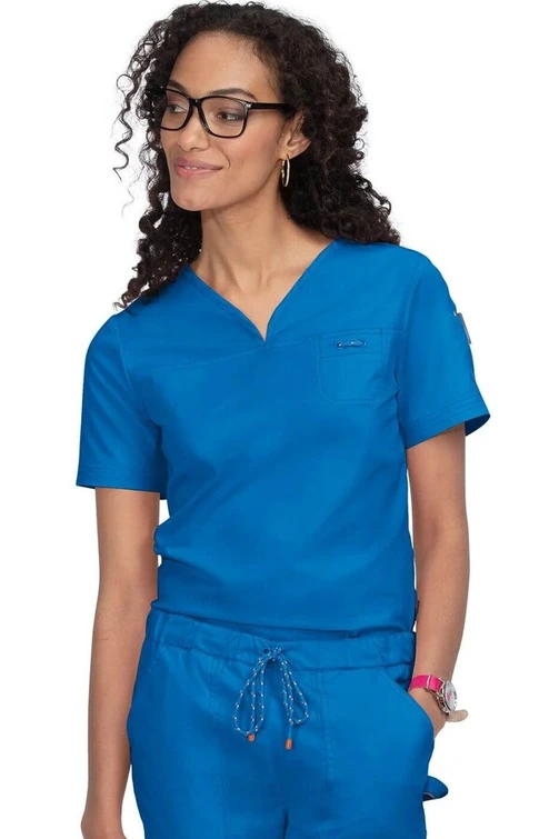 Zdravotnícke oblečenie - Koi - blúzy - Dámska zdravotnícka blúza Georgia Stretch - kráľovská modrá | medical-uniforms
