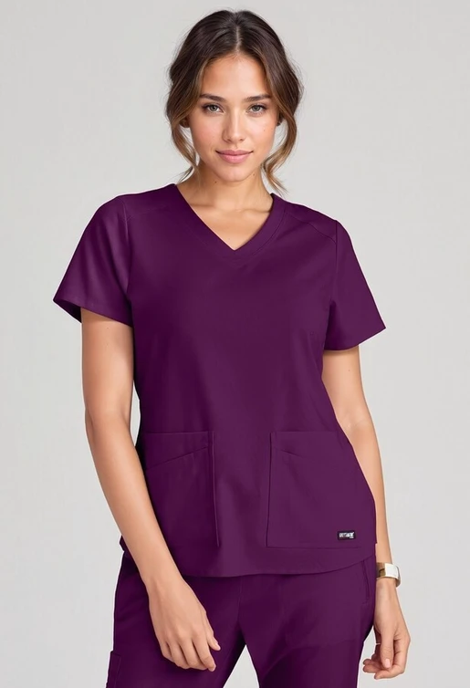 Zdravotnícke oblečenie - Dámske zdravotnícke blúzy - Dámska zdravotnícka blúza Grey´s Anatomy STRETCH EXPERIENCE - vínová | medical-uniforms