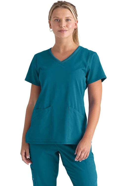 Zdravotnícke oblečenie - Dámske zdravotnícke blúzy - Dámska zdravotnícka  blúza GREY´S - karibská modrá | medical-uniforms
