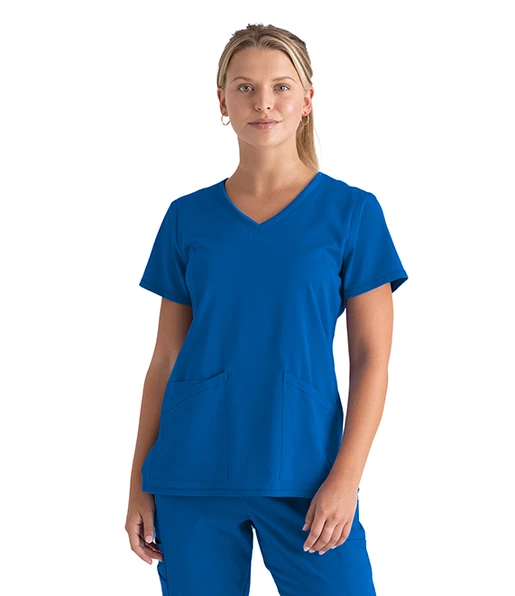 Zdravotnícke oblečenie - Dámske zdravotnícke blúzy - Dámska zdravotnícka  blúza GREY´S - kráľovská modrá | medical-uniforms