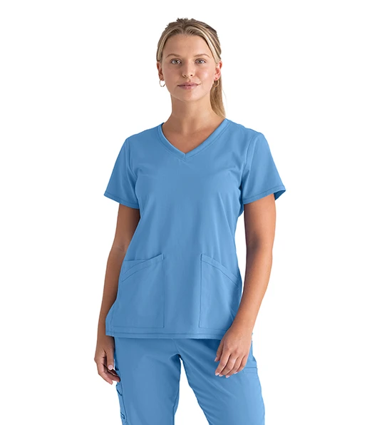 Zdravotnícke oblečenie - Dámske zdravotnícke blúzy - Dámska zdravotnícka  blúza GREY´S - nebeská modrá | medical-uniforms