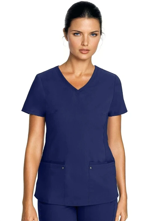 Zdravotnícke oblečenie - Dámske zdravotnícke blúzy - Dámska zdravotnícka blúza s elastickými pásmi na bokoch JULIET | medical-uniforms