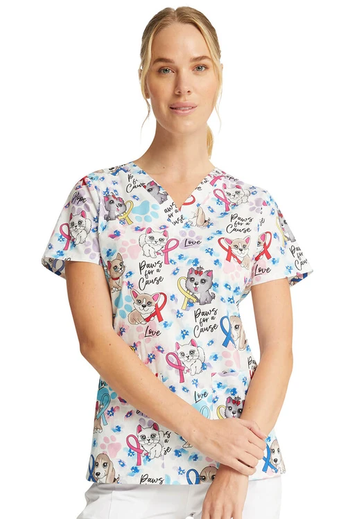 Zdravotnícke oblečenie - Dámske zdravotnícke blúzy - Dámska zdravotnícka blúza LABKU NA TO | Medical Uniforms