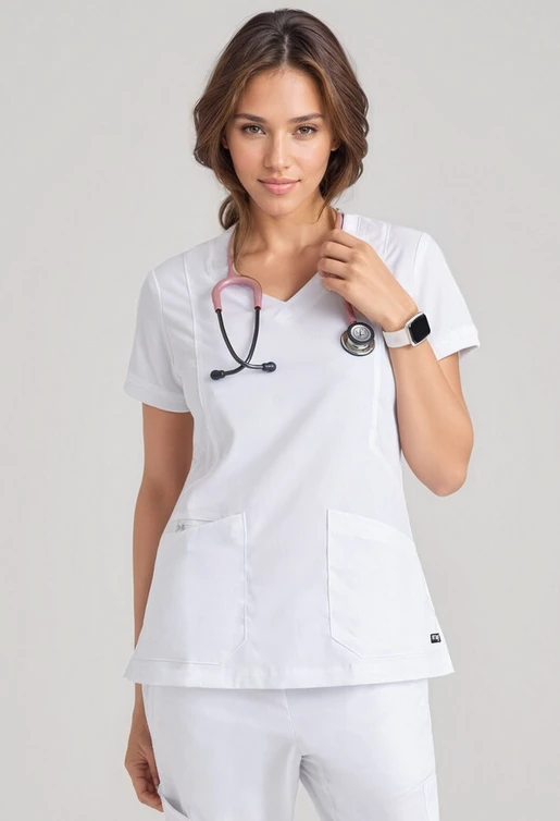 Zdravotnícke oblečenie - Dámske zdravotnícke blúzy - Dámska zdravotnícka blúza LOVE Grey´s Anatomy - biela | medical-uniforms
