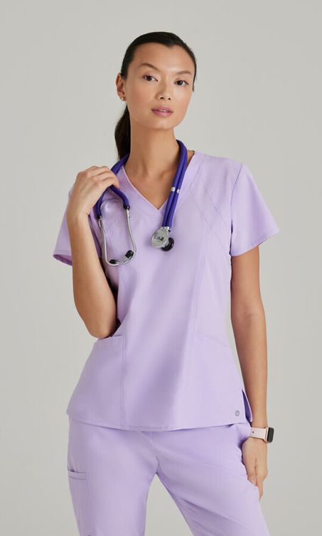 Zdravotnícke oblečenie - Dámske zdravotnícke blúzy - Dámska zdravotnícka blúza RACER TOP - ľevandulová | medical-uniforms