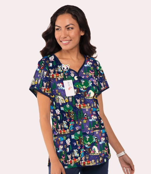 Zdravotnícke oblečenie - Koi - blúzy - Dámska zdravotnícka blúza SUMMER CAMP | medical-uniforms