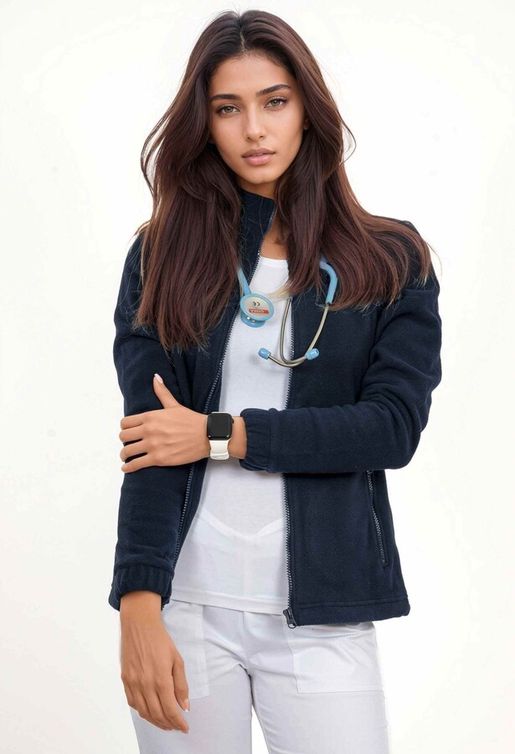 Zdravotnícke oblečenie - Mikiny a vesty - Modrá dámska fleecová mikina MEDICAL | medical-uniforms