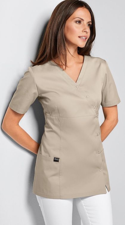 Zdravotnícke oblečenie - 7days - blúzy - Dámska zdravotnícka tunika COLOR 95° - béžová | Medical-uniforms.sk