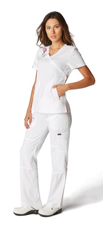 Zdravotnícke oblečenie - Dámske zdravotnícke blúzy - Zdravotnícka blúza Functional - biela | Medical Uniforms