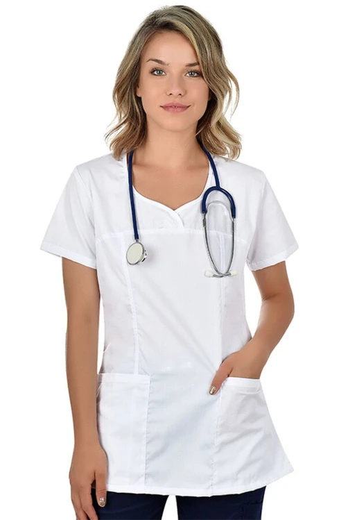 Zdravotnícke oblečenie - B-Well - blúzy - Dámska zdravotnícka blúza INESS biela | Medical-uniforms.sk