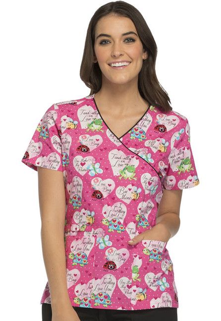 Zdravotnícke oblečenie - Blúzy s potlačou - Dámska zdravotnícka blúza s potlačou - korytnačky | medical-uniforms
