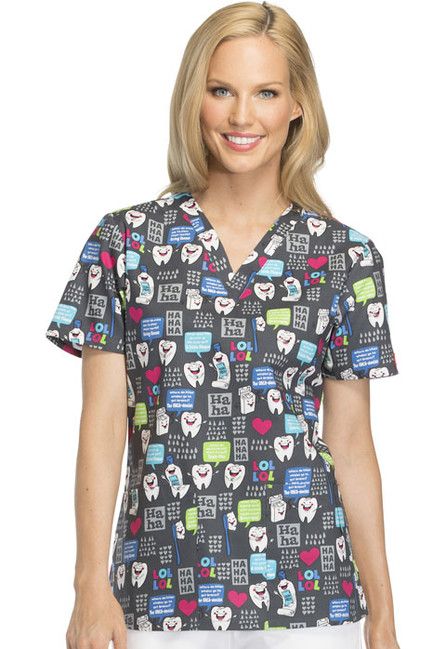 Zdravotnícke oblečenie - Dámske zdravotnícke blúzy - Dámska zdravotnícka blúza s potlačou 