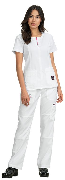 Zdravotnícke oblečenie - Koi - blúzy - Dámska zdravotnícka blúza Serenity Top vo farbe biela | medical-uniforms
