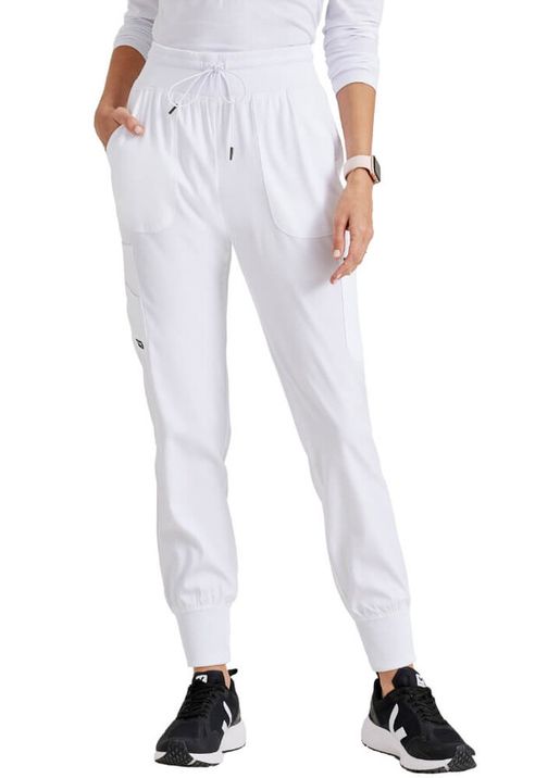 Zdravotnícke oblečenie - Joggers - Dámské zdravotnícke CARLY JOGGER SCRUBS – biele  | medical-uniforms