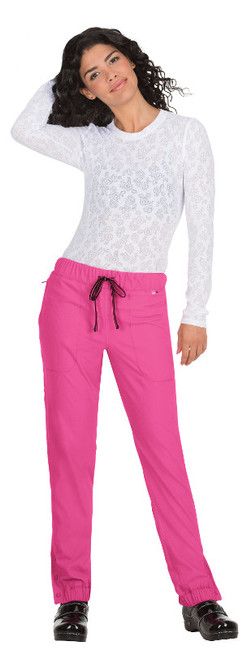 Zdravotnícke oblečenie - Dámske nohavice - Dámske zdravotnícke nohavice JOGGER vo farbe šokujúca ružová  | medical-uniforms