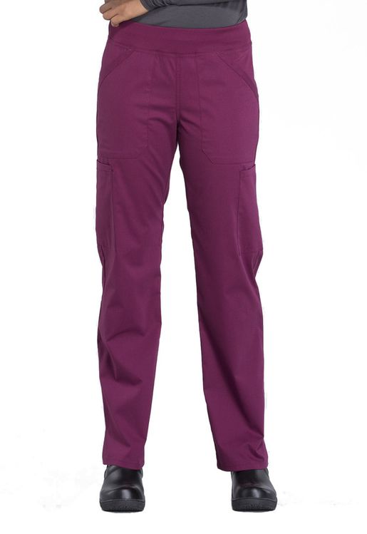 Zdravotnícke oblečenie - Dámske nohavice - Dámske zdravotníce nohavice s elastickým pásom na gumu - vínová | medical-uniforms