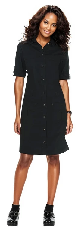 Zdravotnícke oblečenie - Šaty - Dámske šaty ALEXANDRA BLACK | medical-uniforms