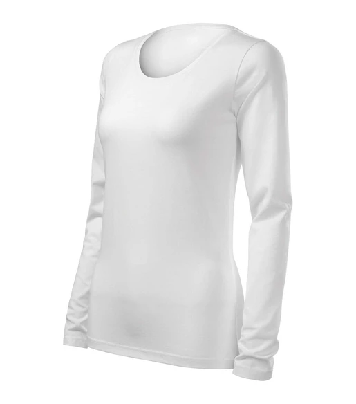 Zdravotnícke oblečenie - Dámske zdravotnícke blúzy - Zdravotnícke biele tričko s dlhým rukávom | medical-uniforms