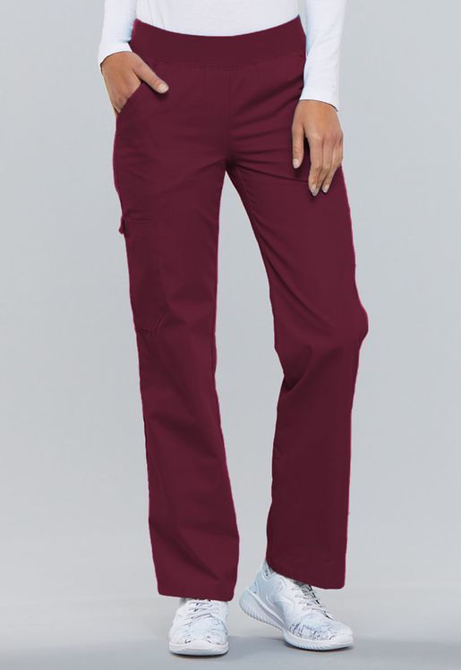 Zdravotnícke oblečenie - Dámske nohavice - Dámske nohavice s elastickým pásom - vínová | medical-uniforms