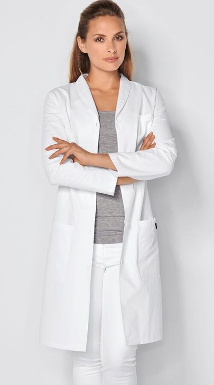 Zdravotnícke oblečenie - Novinky - Dámsky zdravotnícky plášť - šálový golier | Medical Uniforms