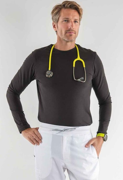Zdravotnícke oblečenie - Medical - Elastické pánské tričko MEDICAL s dlhým rukávom antracit | medical-uniforms