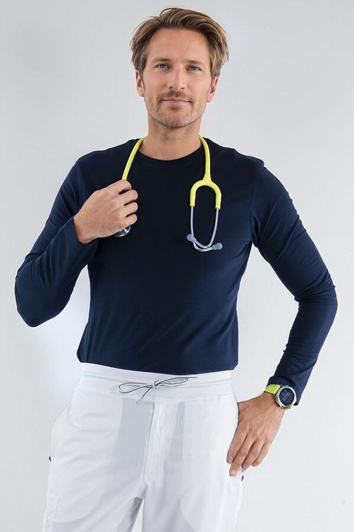 Zdravotnícke oblečenie - Medical - Elastické pánské tričko MEDICAL s dlhým rukávom námornícky modré | medical-uniforms