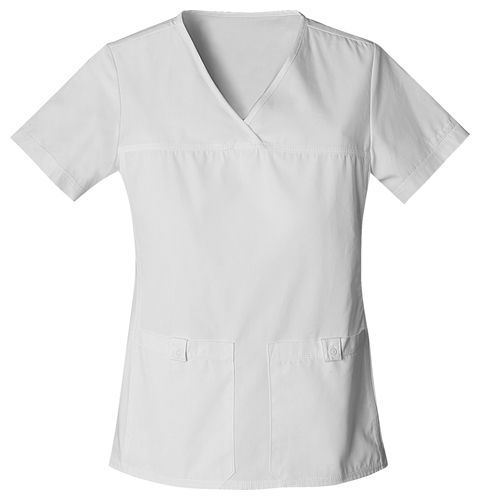 Zdravotnícke oblečenie - Dámske zdravotnícke blúzy - Elegantná dámska zdravotnícka blúza - biela | medical-uniforms