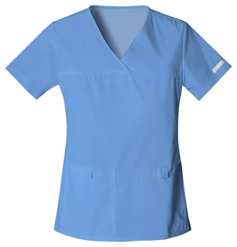 Zdravotnícke oblečenie - Dámske zdravotnícke blúzy - Elegantná dámska zdravotnícka blúza - bledomodrá | medical-uniforms