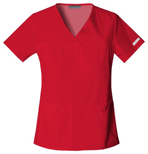Zdravotnícke oblečenie - Dámske zdravotnícke blúzy - Elegantná dámska zdravotnícka blúza - červená | medical-uniforms