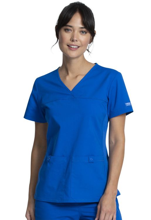 Zdravotnícke oblečenie - Dámske zdravotnícke blúzy - Elegantná dámska zdravotnícka blúza - kráľovská modrá | medical-uniforms