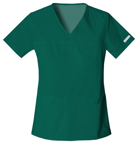 Zdravotnícke oblečenie - Dámske zdravotnícke blúzy - Elegantná dámska zdravotnícka blúza - poľovnícka zelená | medical-uniforms