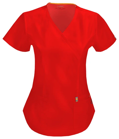 Zdravotnícke oblečenie - Dámske zdravotnícke blúzy - Elegantná dámska zdravotnícka blúza C - červená | medical-uniforms
