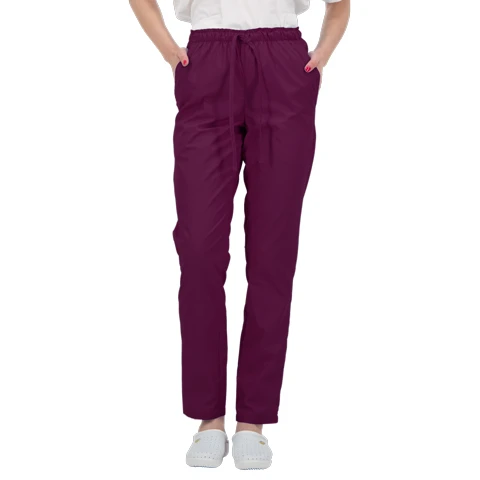 Zdravotnícke oblečenie - B-Well - nohavice - Komfortné zdravotnícke nohavice ALESSI UNISEX – vínová | medical-uniforms