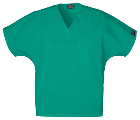 Zdravotnícke oblečenie - Blúzy - Krátka unisexová blúza - chirurgická zelená | medical-uniforms