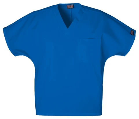 Zdravotnícke oblečenie - Blúzy - Krátka unisexová blúza - kráľovská modrá | medical-uniforms