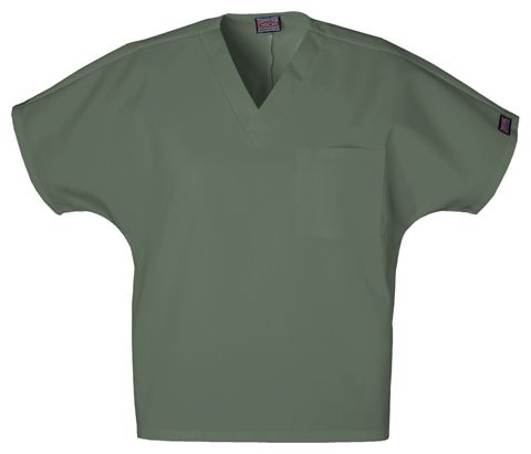 Zdravotnícke oblečenie - Blúzy - Krátka unisexová zdravotnícka blúza - olivová | medical-uniforms